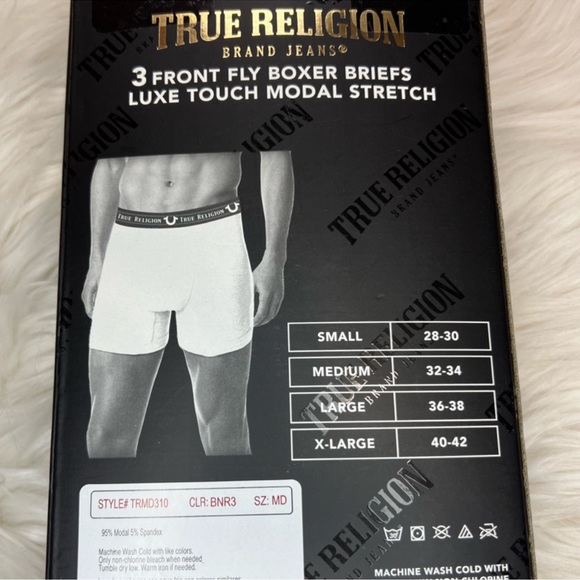 NWT 3 pack Men’s True Religion Lux Boxer Briefs - Picture 2 of 4